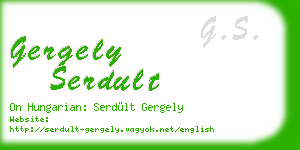 gergely serdult business card